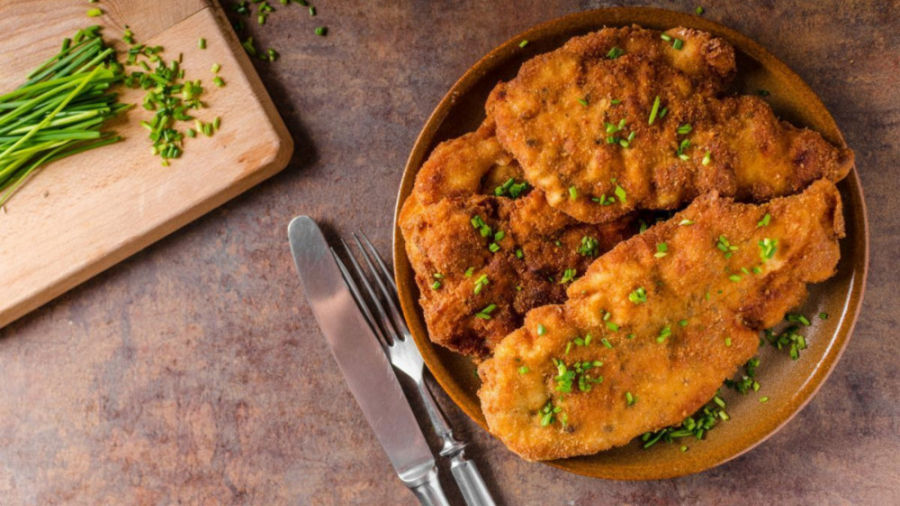 شنیسل مرغ | مرغ سوخاری خانگی