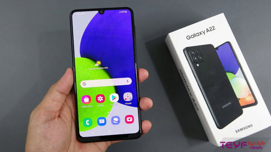 جعبه گشایی گوشی Galaxy A22