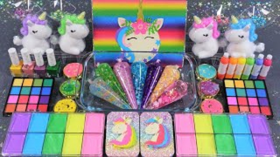 یونیکورن اسلایم رنگین کمانی اک...