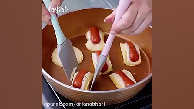 طرز تهیه هات داگ خانگی و خوشمز...