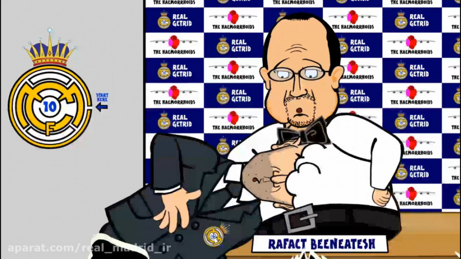 کارتون طنز کله زدن زیدان و بلا...