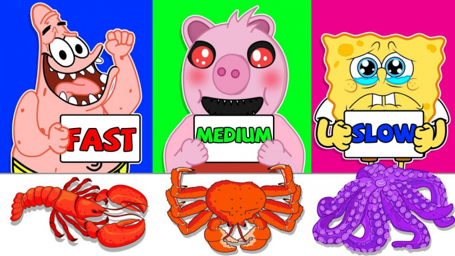 چالش تند و سریع باب اسفنجی و پ...