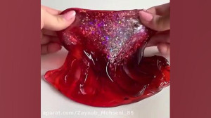 اسلایم شفاف قرمز اکلیلی