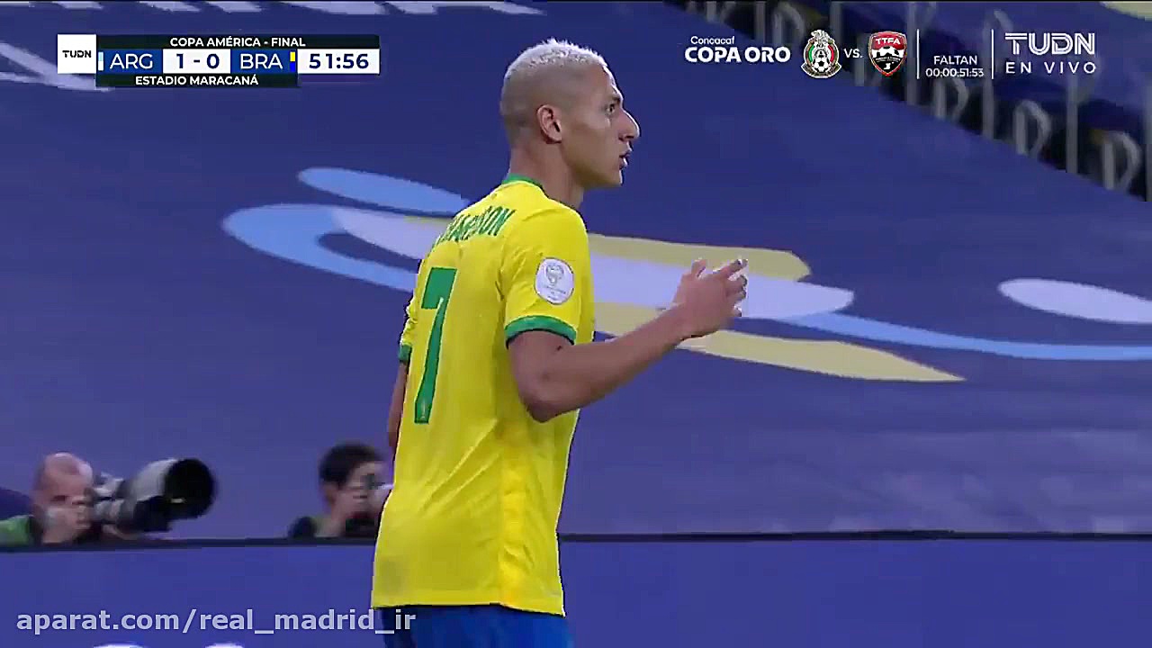 گل برزیل به آرژانتین در فینال...