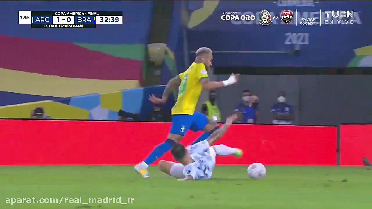 جدال های نیمار و مسی در فینال...