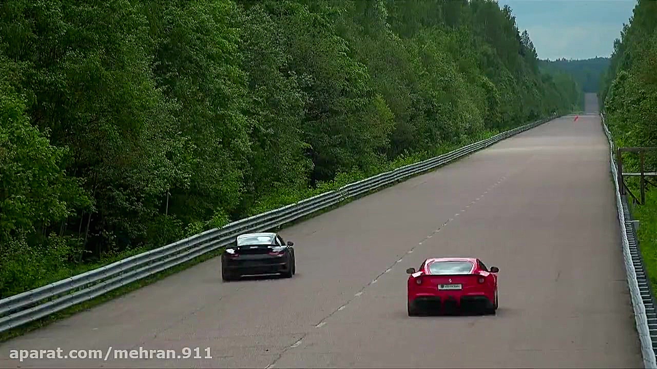 درگ پورشه 911 توربو اس و فراری...