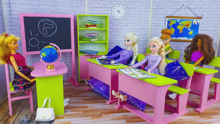 روتین صبح مدرسه باربی  مدرسه ع...