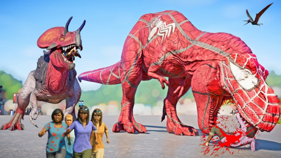 مبارزه دایناسور سوپرمن و داینا...