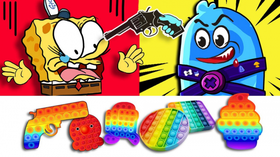 چالش پاپت باب اسفنجی و among u...