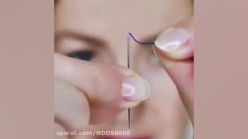 نحوه صحیح سوزن نخ کردن