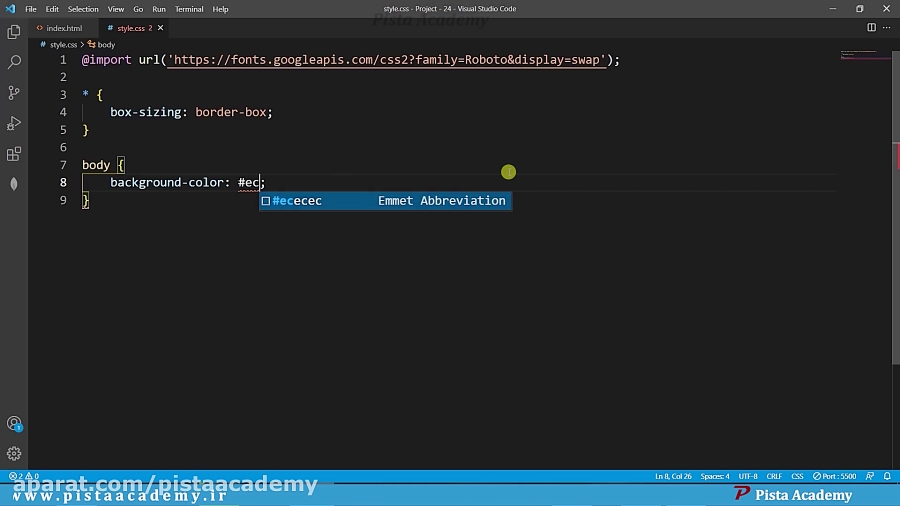آموزش HTML,CSS,Javascript - پروژه شماره 24 - جلسه دوم