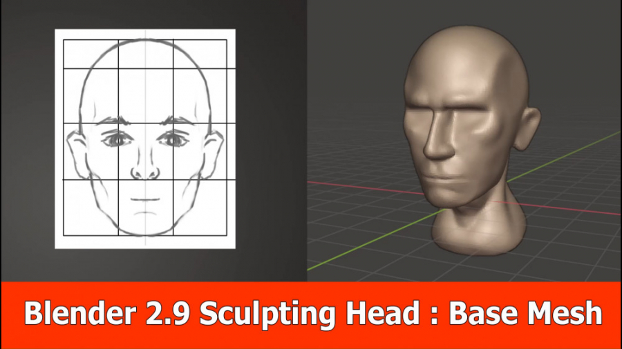 Sculpting Timelapse - HEAD MODELING (tutorial) 