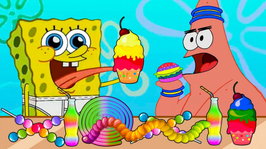 چالش رنگین کمانی پاتریک و باب...