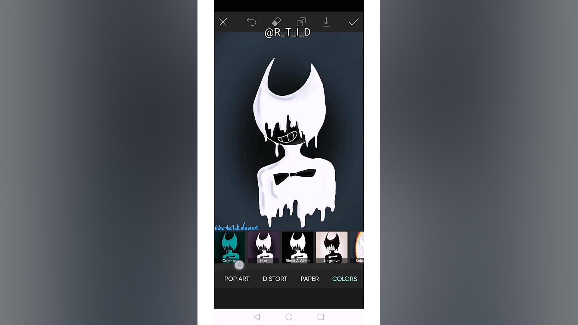 آرت با رنگ برعکس از بندی