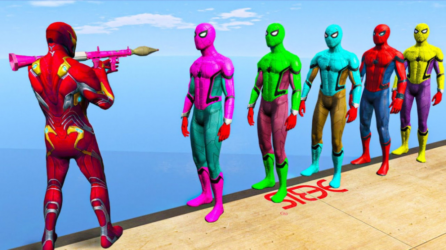 طنز ایرونمن و اسپایدرمن در GTA...