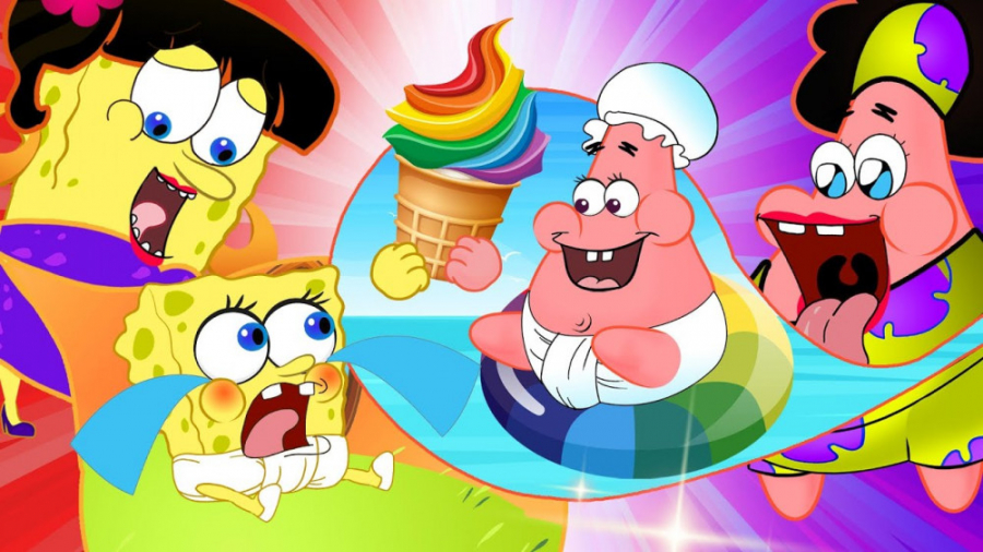 چالش باب اسفنجی و پاتریک کوچول...