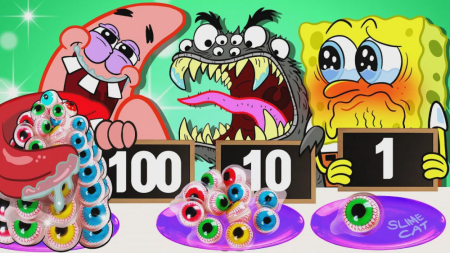 چالش غذای ۱۰۰ لایه ای باب اسفن...