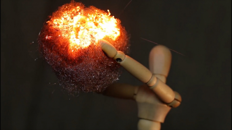 بازی با پشم استیل