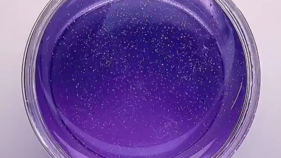 اسلایم شفاف بنفش کیوت آموزش سا...