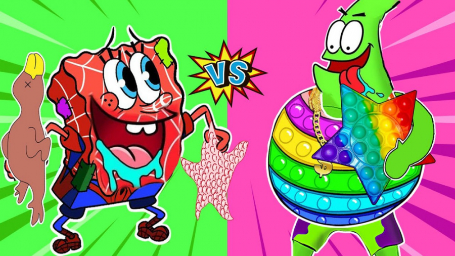 چالش پاتریک پولدار و باب اسفنج...