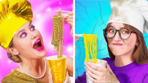 ترفند های رقابتی خوردنی دختر پ...
