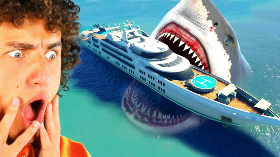 حمله کوسه MEGALODON در بازی GT...