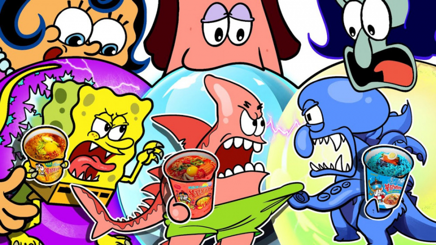 چالش اقای اختاپوس  پاتریک  باب...