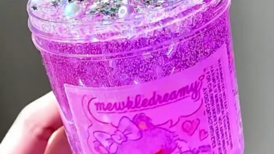 اسلایم شفاف بنفش اکلیلی و مروا...