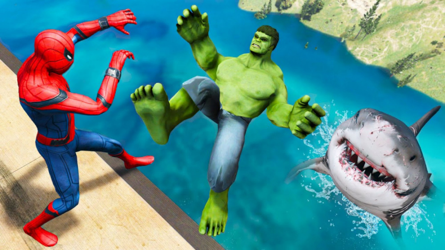 طنز هالک  مرد عنکبوتی در GTA 5