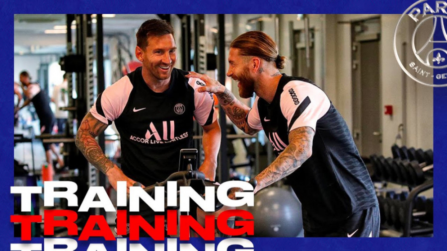 اولین روز تمرین مسی در پاریسن...