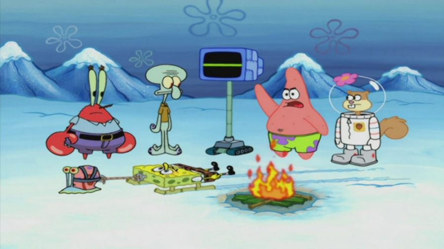 باب اسفنجی تغییر چهره یخی دوبل...