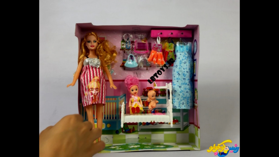 باربی حامله با دو بچه به همراه...