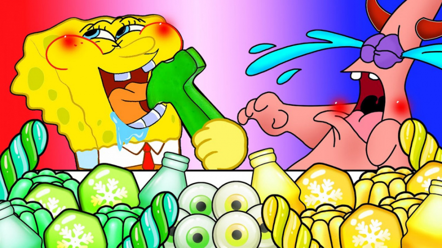 چالش سبز و زرد پاتریک و باب اس...