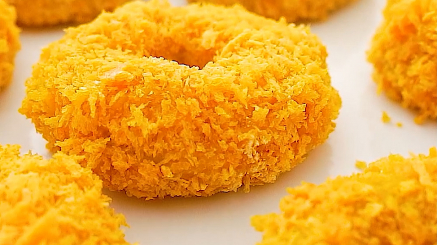 دونات مرغ سوخاری با آرد سوخاری...