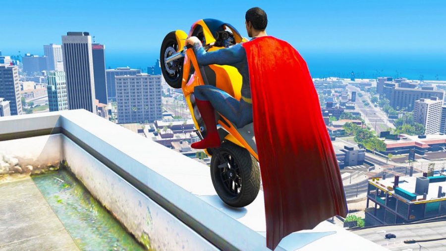 موتور سواری سوپرمن در GTA 5