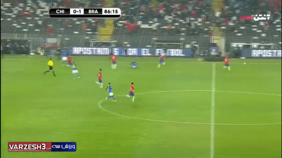 خلاصه بازی شیلی 0  برزیل 1
