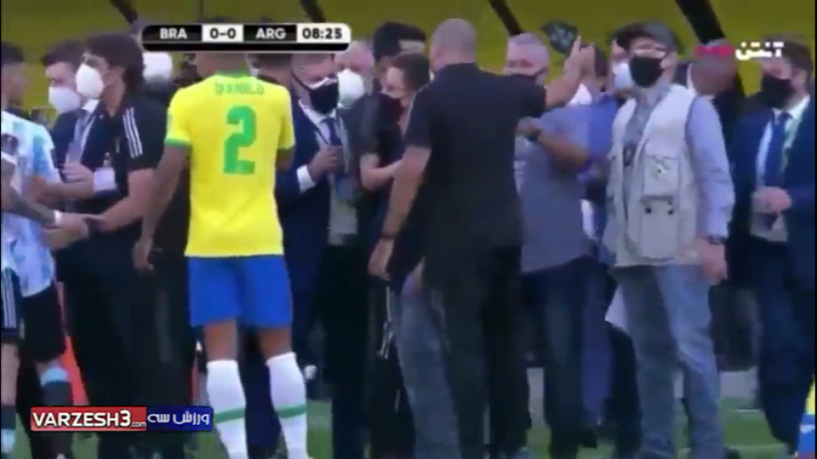 توقف بازی برزیل و ارژانتین