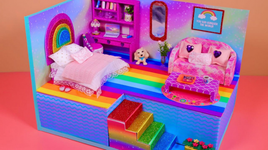 ساخت خانه مینیاتوری رنگین کمان...