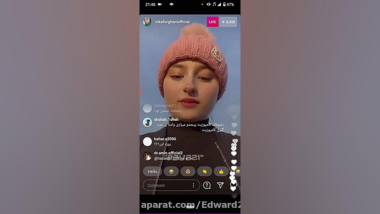 سارا و نیکا لایو { اینستا}