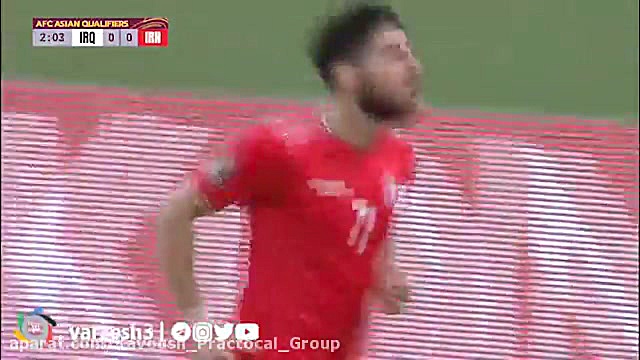 گل اول بازی ایران و عراق مقدما...