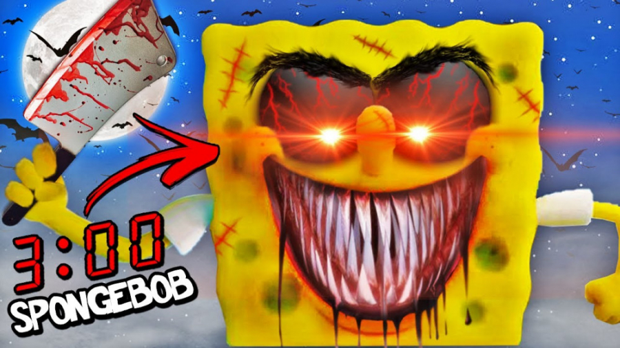 باب اسفنجی دیوانه در ساعت 3 صب...