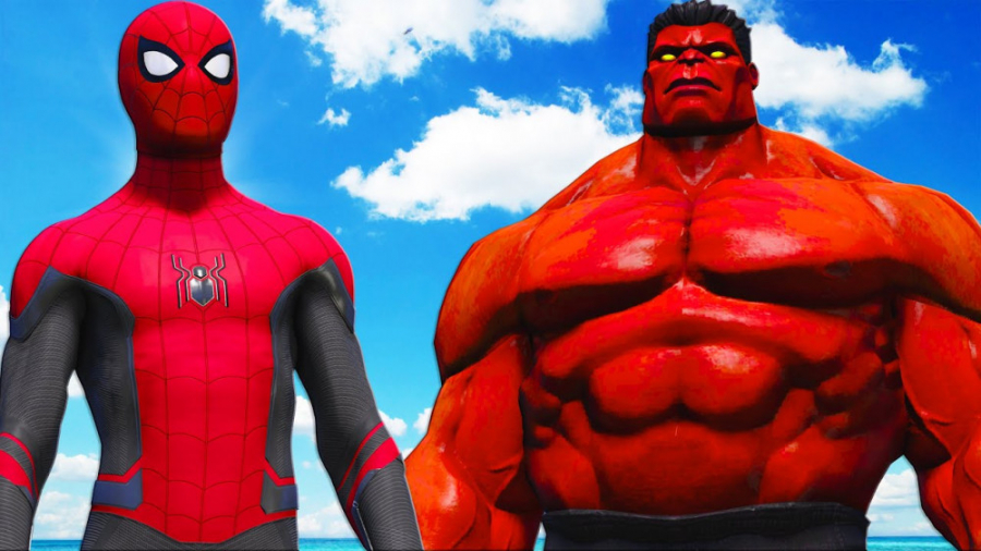 مبارزه مرد عنکبوتی و هالک قرمز