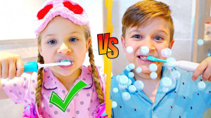 ماجراهای دیانا روما مسواک زدن...