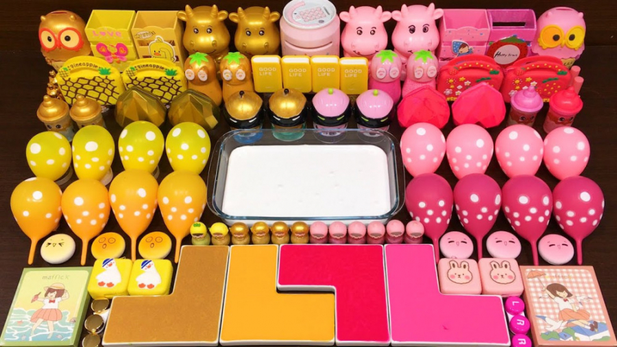 مخلوط کردن اسلایم های شفاف با...