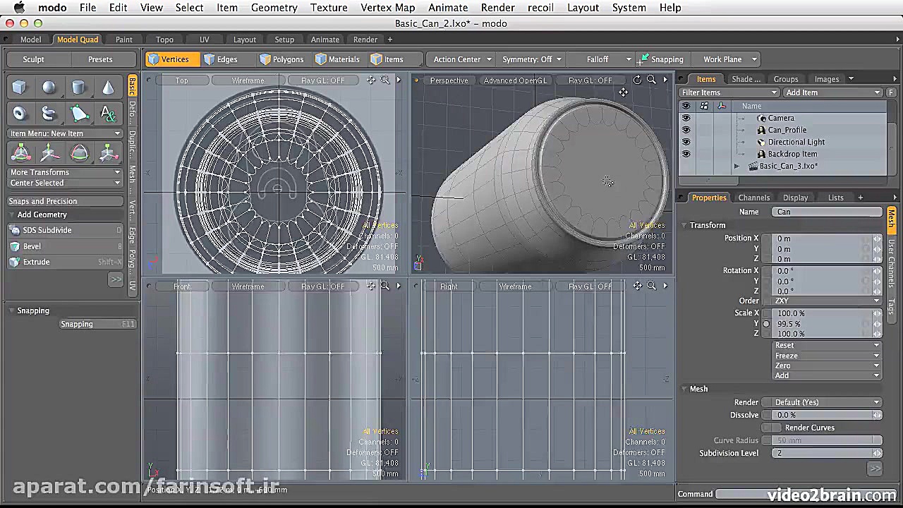 دانلود آموزش مدل سازی سه بعدی...