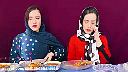 چالش تست غذا خارجی سارا و سما