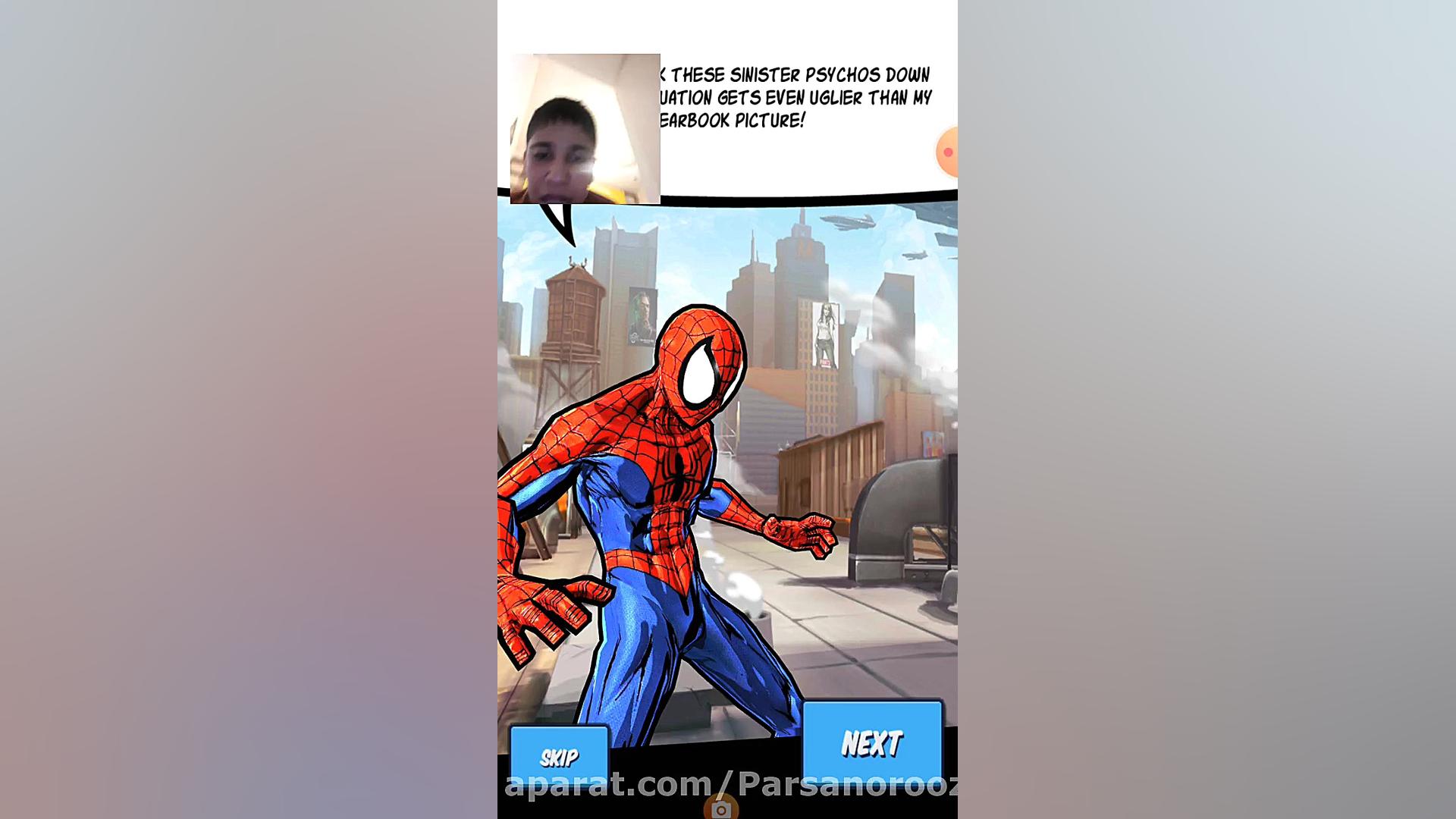 گیم پلی بازی مردعنکبوتی و اموز...