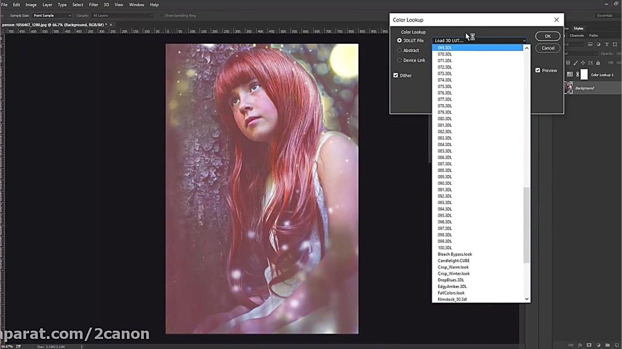 افکت و رنگ Vintage Color با اب...