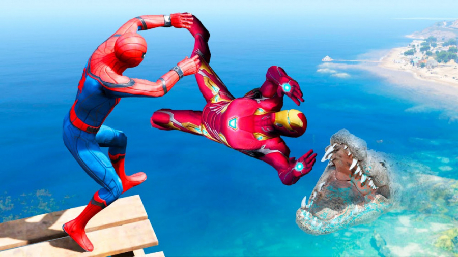 ایرونمن و اسپایدرمن در GTA 5
