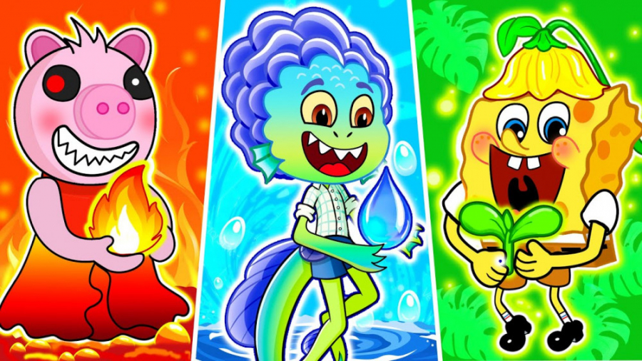 چالش قرمز آبی سبز باب اسفنجی